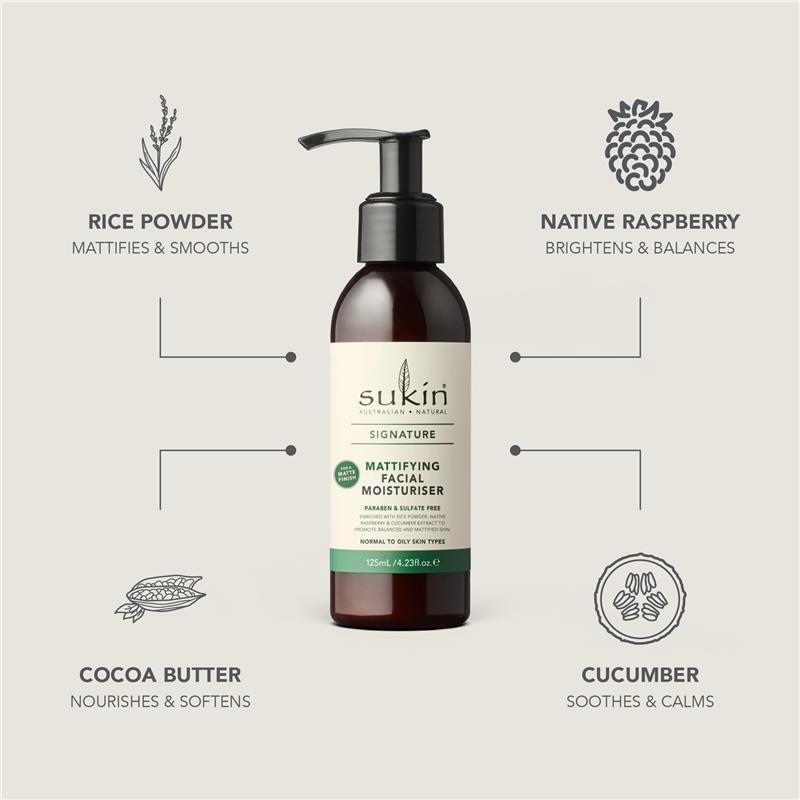 Sukin Signature Mattifying Facial Moisturiser 125ml
