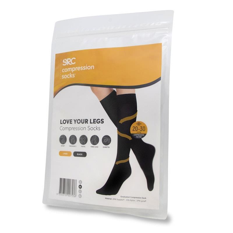 SRC Compression Socks for Women Black M