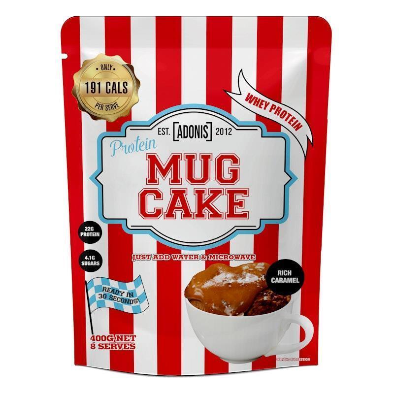 Adonis Gear Protein Mug Cake (Whey Protein) - Rich Caramel - 400g 8Serves