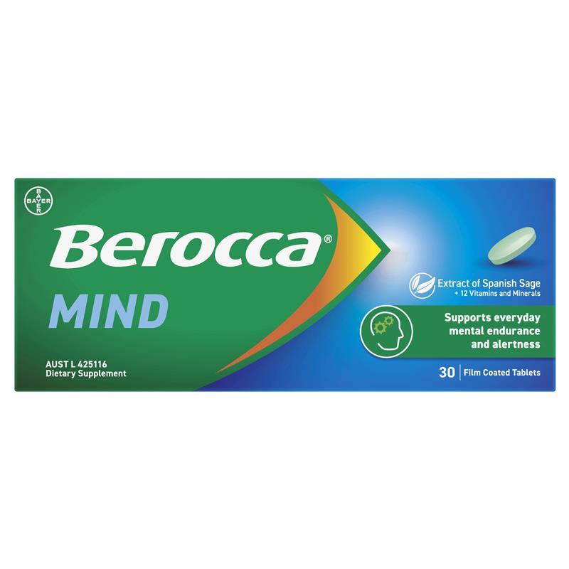 Berocca Mind with Sage 30 Film Coated Tablets