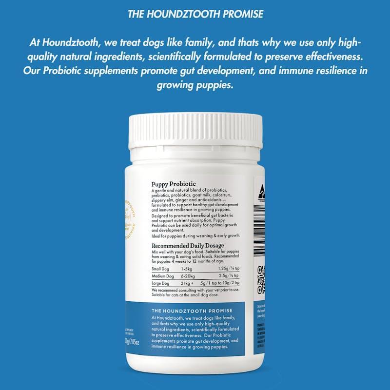 HOUNDZTOOTH Puppy Probiotic Health Supplement for Dogs 200g