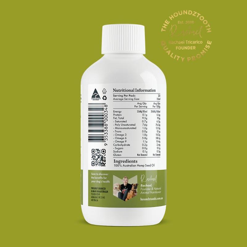 HOUNDZTOOTH Hemp Seed Oil for Dogs 250ml