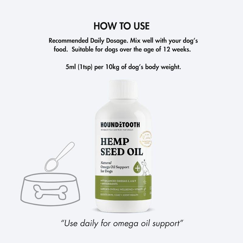 HOUNDZTOOTH Hemp Seed Oil for Dogs 250ml