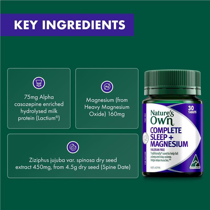 Nature's Own Complete Sleep + Magnesium 30 Tablets