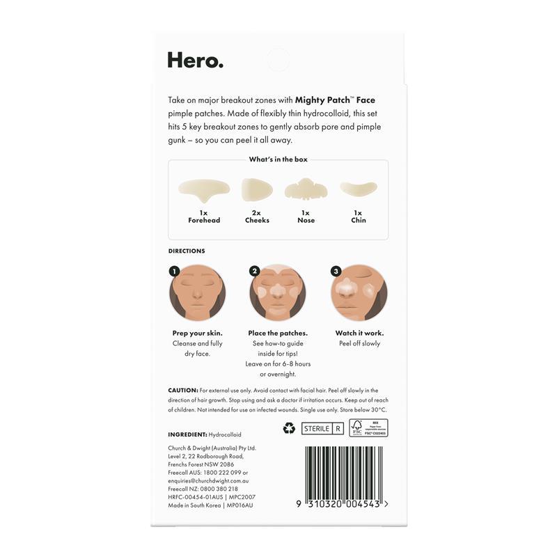 Hero Mighty Patch Face Hydrocolloid Pimple Patches 5 pack