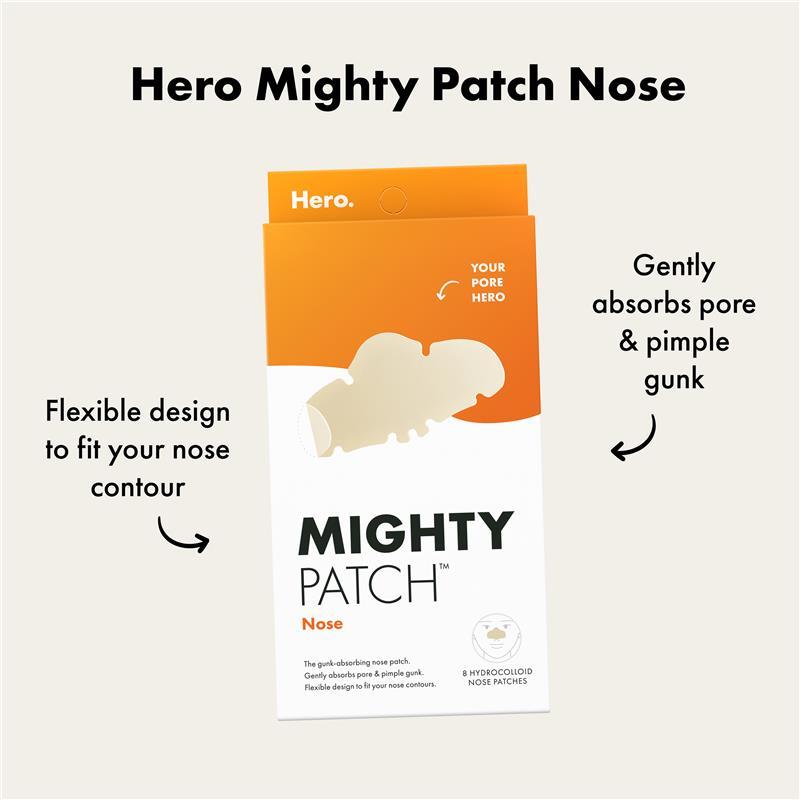 Hero Mighty Patch Nose Contoured Pimple Patches 8 pack