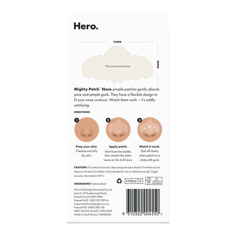 Hero Mighty Patch Nose Contoured Pimple Patches 8 pack