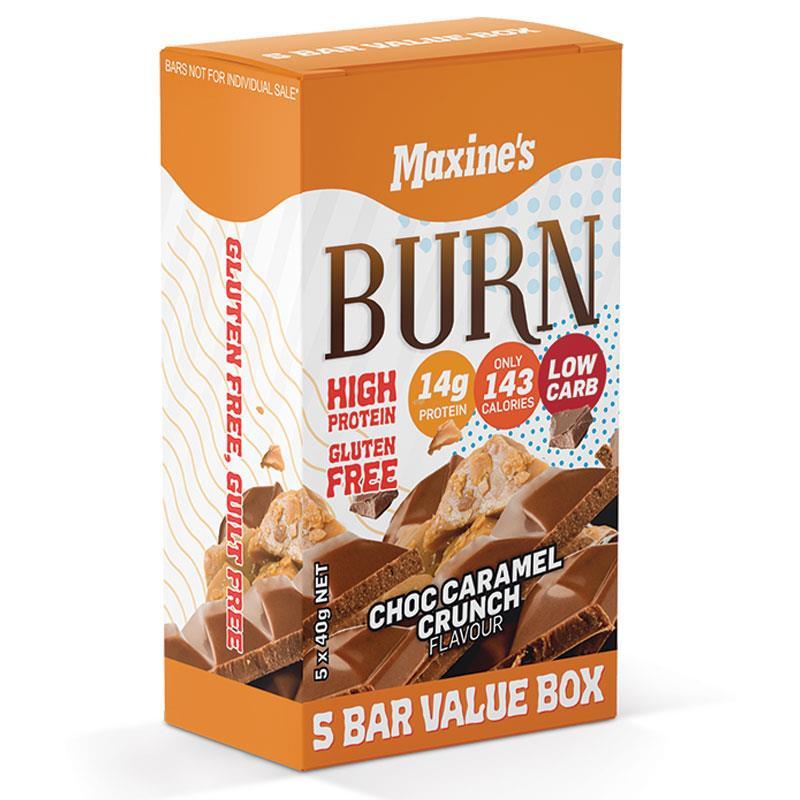 Maxines Burn Bars Choc Caramel Crunch  5 x 40g