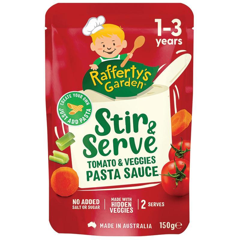 Raffertys Garden Stir & Serve Tomato & Veggies Toddler Pasta Sauce 1-3 Years 150g