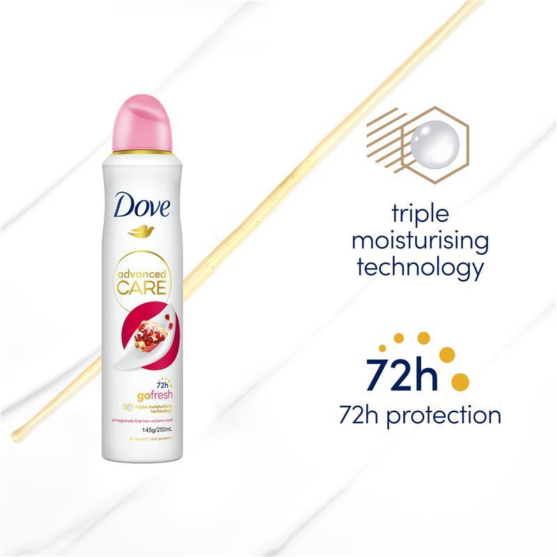 Dove Women Advanced Care Antiperspirant Aerosol Pomegranate & Lemon Verbena 250ml
