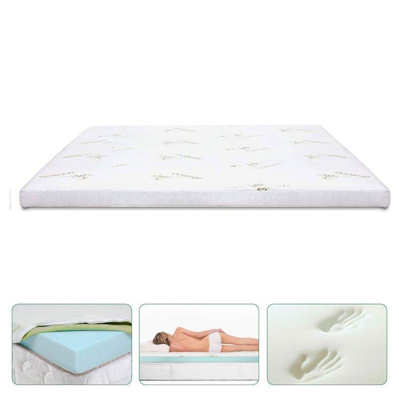 Clevinger 4cm Memory Foam Mattress Topper with Bamboo Cover - King 1pc