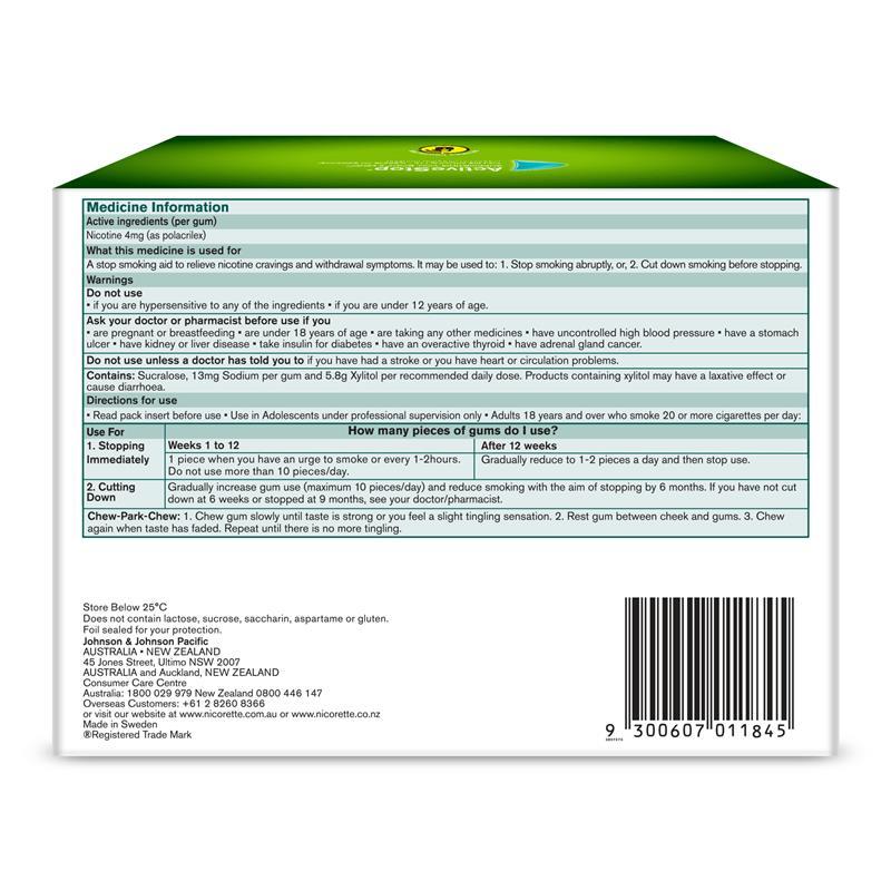 Nicorette Gum 4mg Fresh Fruit 315 Pieces Exclusive Size