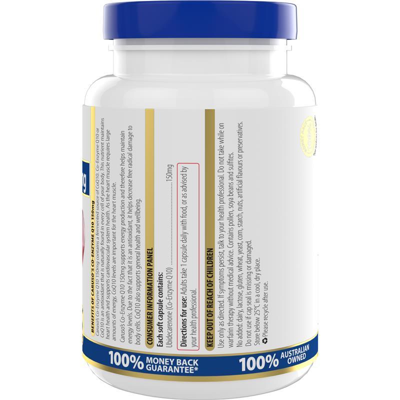 Carusos Co-Enzyme Q10 90 Capsules