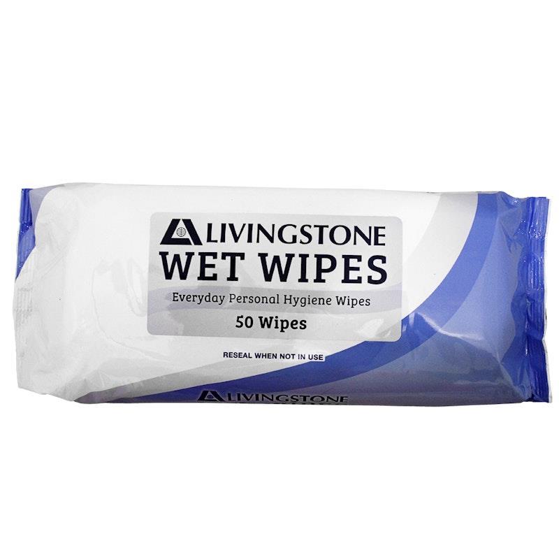 Livingstone Adult Wet Cleansing Alcohol Free 50 Wipes Per Pack 12Pack