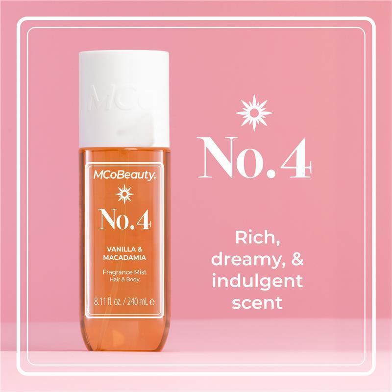 MCoBeauty Vanilla & Macadamia No.4 Fragrance Hair & Body Mist 240ml