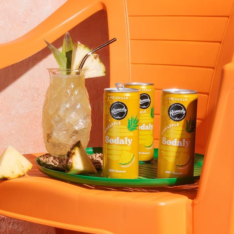 Remedy Sodaly Pineapple 250ml Can x 24