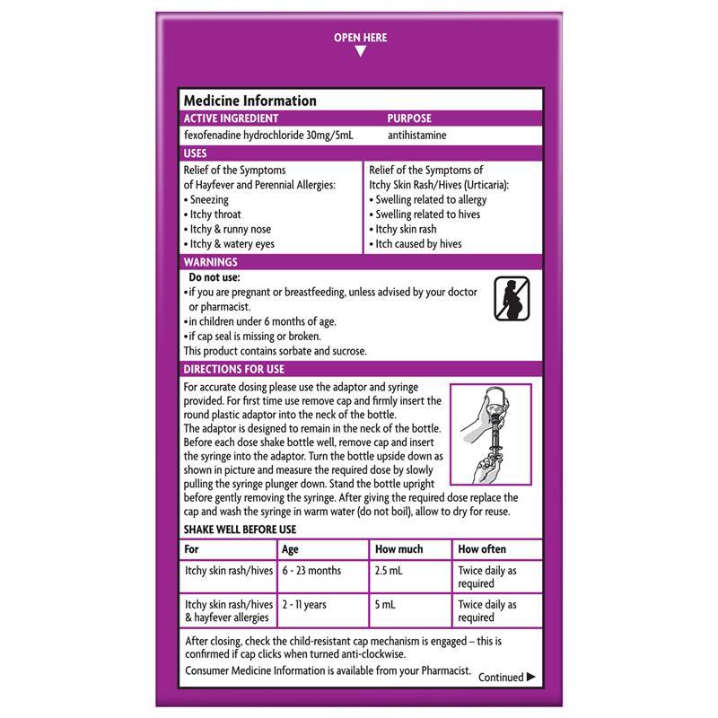 Telfast Kids Oral Liquid 150ml