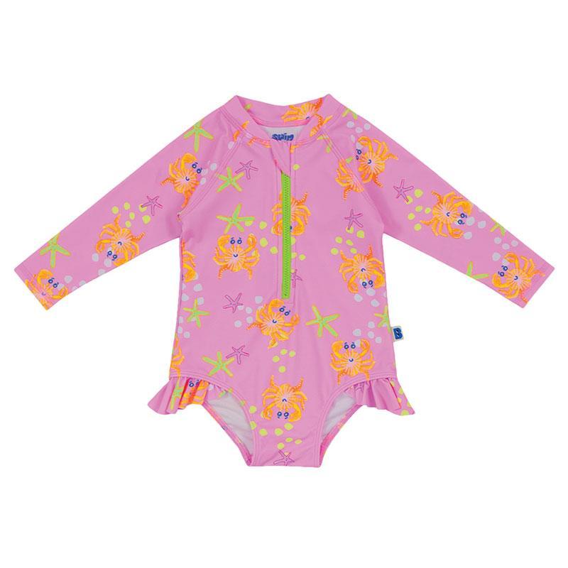 Bambi Mini Co. x SWIM - Splash Happy Swimsuit onesie - Pink Crab - 12 - 18 Months