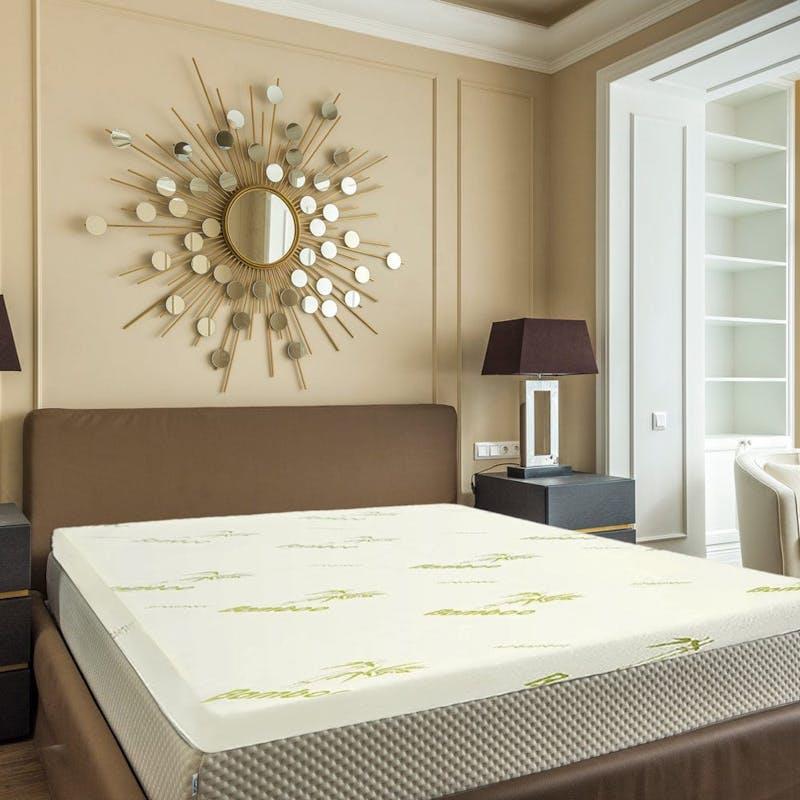 Clevinger 4cm Memory Foam Mattress Topper with Bamboo Cover - Double 1pc