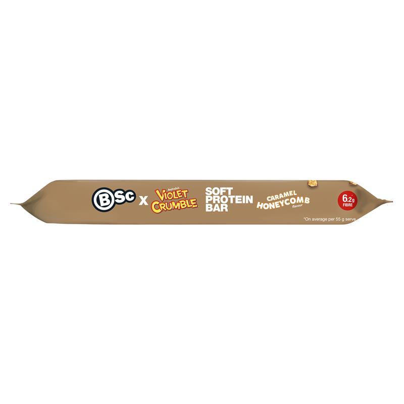 BSc x Violet Crumble Soft Protein Bar Caramel Honeycomb 55g