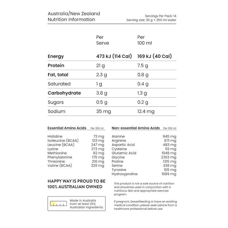 Happy Way Apple Peach Whey Protein Water Powder 420g