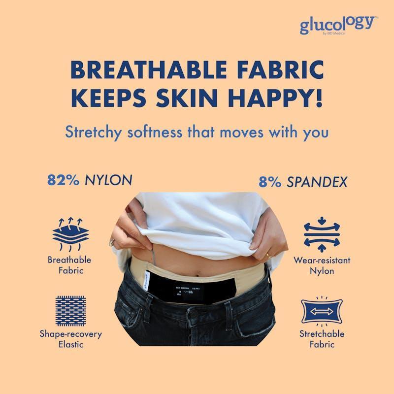 Glucology Insulin Pump Belt XL, Beige