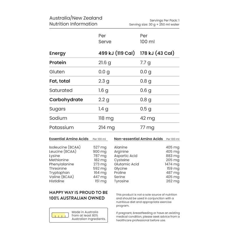 Happy Way Choc Peanut Butter Whey Protein Powder 500g