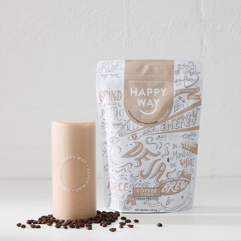 Happy Way Deja Brew Coffee Vegan Protein Powder 500g