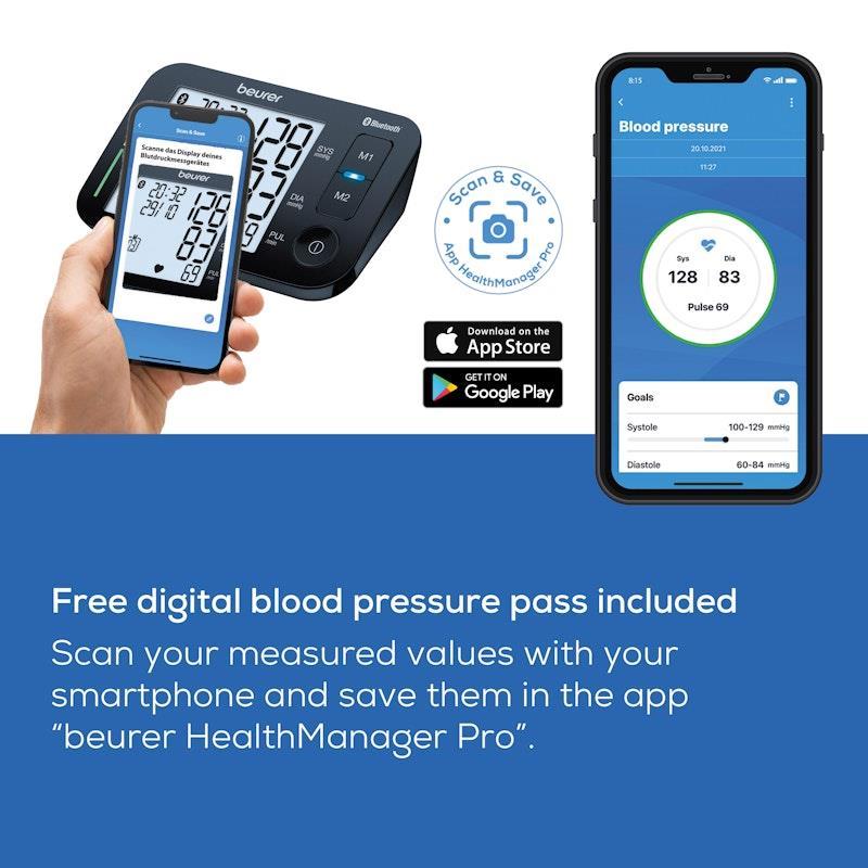 Beurer BM54 Bluetooth Upper Arm Blood Pressure Monitor 1unit