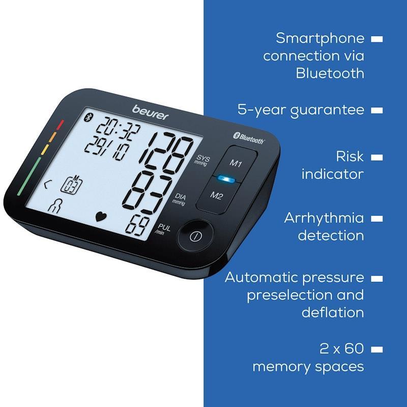 Beurer BM54 Bluetooth Upper Arm Blood Pressure Monitor 1unit
