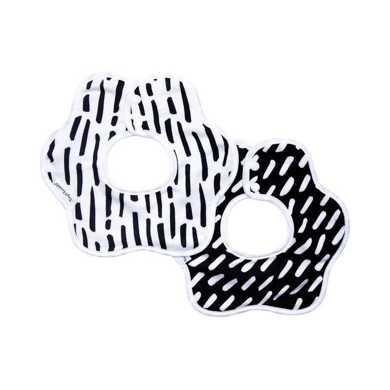 Tiny Twinkle Roundabout Bib Set of 2 Black & White