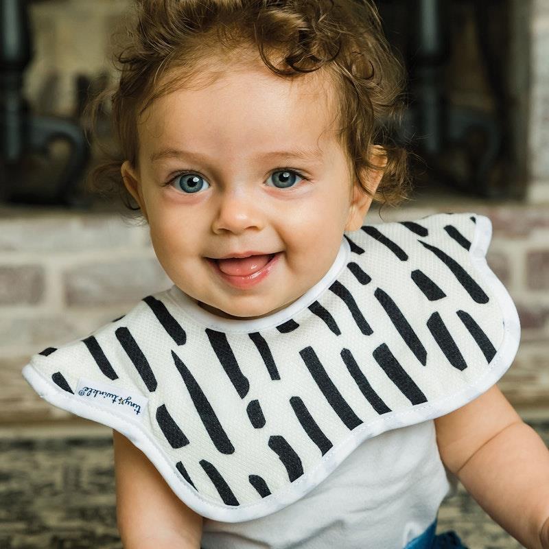 Tiny Twinkle Roundabout Bib Set of 2 Black & White
