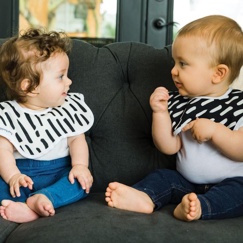 Tiny Twinkle Roundabout Bib Set of 2 Black & White