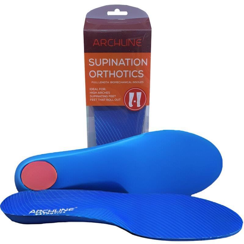 Archline Supination Orthotic Insoles - Full Length (Unisex) Plantar Fasciitis High Arch Euro Size 40