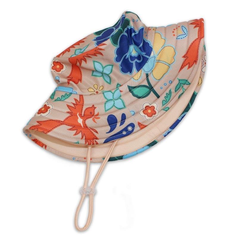 tyoub Kids Wide Brim Bucket Hat Phoenix Vanilla Medium