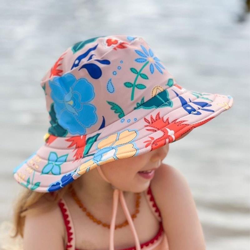 tyoub Kids Wide Brim Bucket Hat Phoenix Vanilla Medium