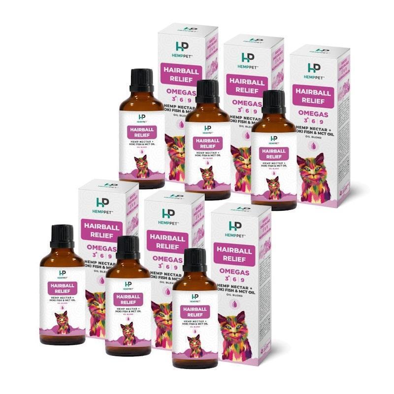 Hemp Pet Hairball Relief for Cats 6Pack