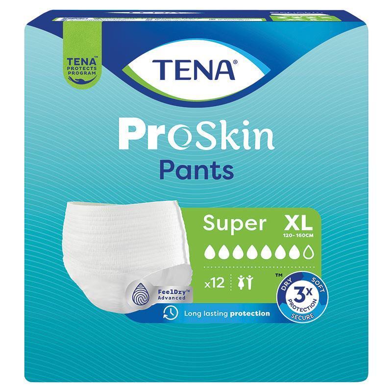 TENA Pants Proskin Super X Large 12 Pack
