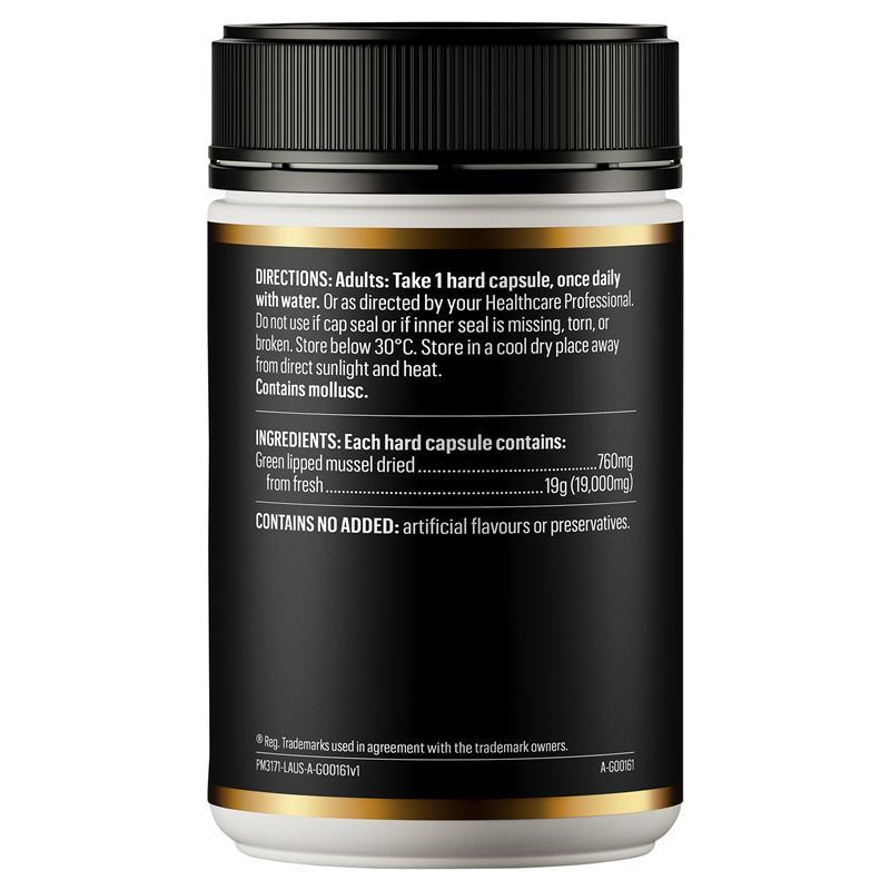 Go Healthy Mussel NZ Green Lipped 19000mg 100 Hard Capsule Exclusive Size