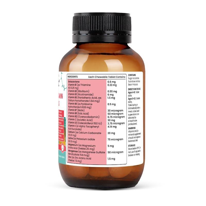PURITYFIC Kids Multivitamin & Minerals (60 Chewable Tablets) 1Unit