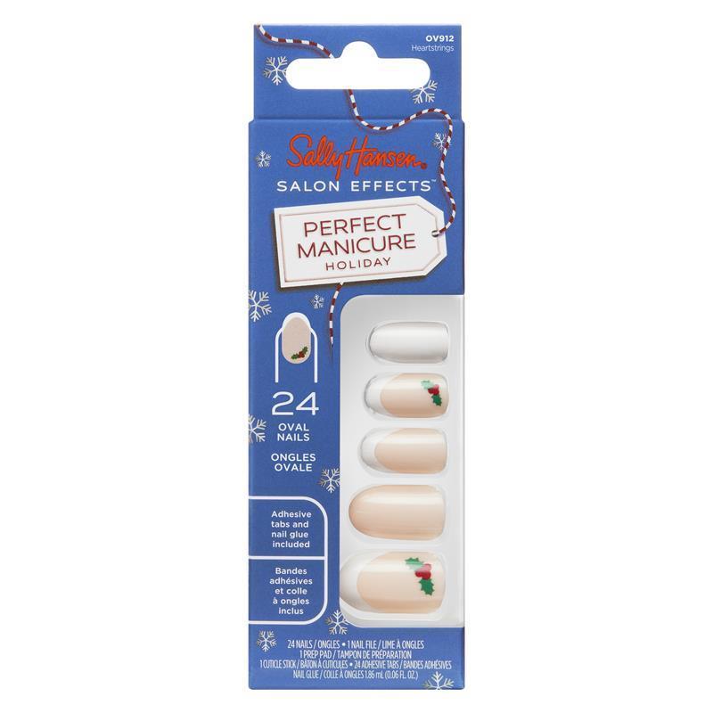 Sally Hansen Salon Effects Perfect Manicure 24 Press On Nails Once Upon A Holiday Collection Heartstrings