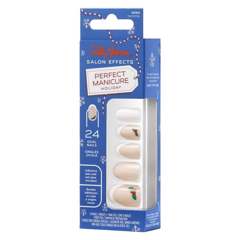 Sally Hansen Salon Effects Perfect Manicure 24 Press On Nails Once Upon A Holiday Collection Heartstrings