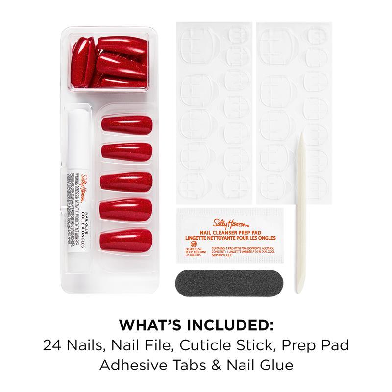 Sally Hansen Salon Effects Perfect Manicure 24 Press On Nails Once Upon A Holiday Collection You Sleigh Me