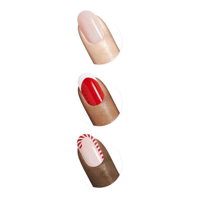 Sally Hansen Salon Effects Perfect Manicure 24 Press On Nails Once Upon A Holiday Collection Santa Sweetie