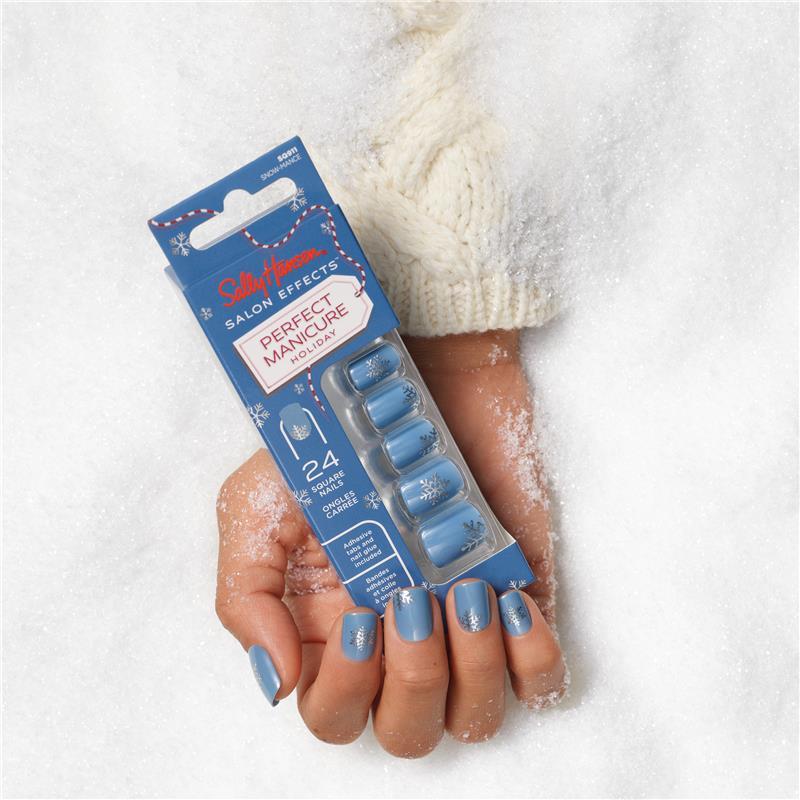 Sally Hansen Salon Effects Perfect Manicure 24 Press On Nails Once Upon A Holiday Collection Flirty Frostie