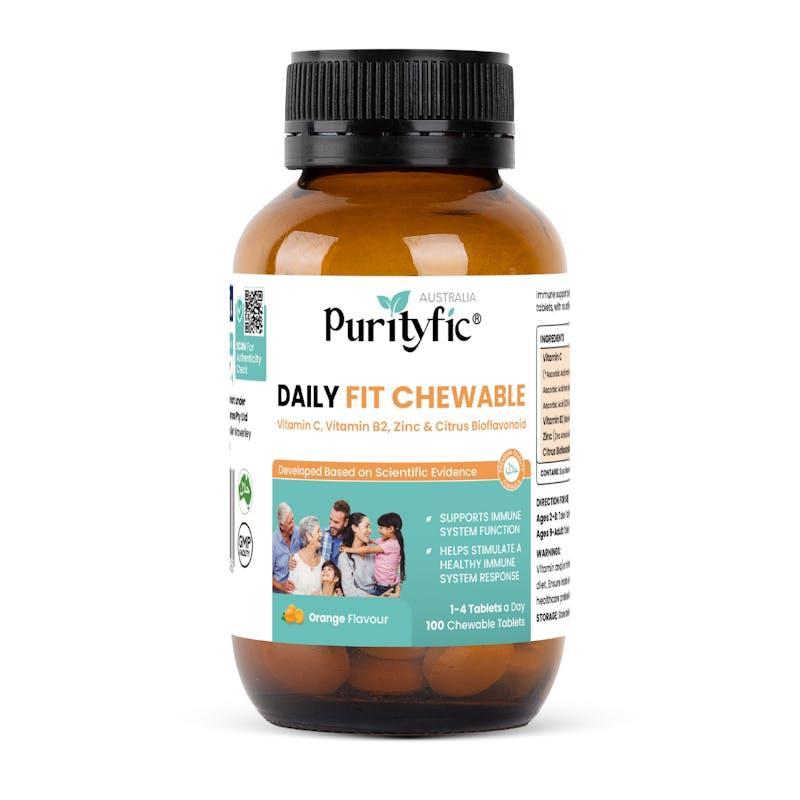 Purityfic Daily Fit Chewable_Vitamin C + Zinc + Bioflavonoids Immune Health 1Unit