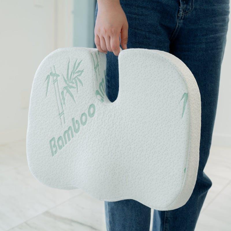 Clevinger Bamboo Memory Foam Seat Cushion Ergonomic Office Chair Car Cushion with Washable Cover 1pc