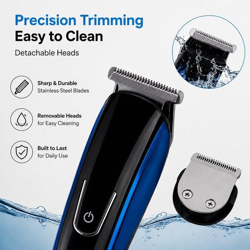 Remology 5-in-1 Rechargeable Grooming Kit for Men with Hair Trimmer & Shaver One Size