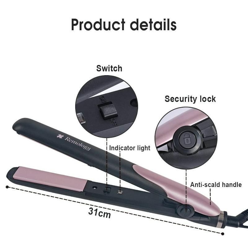 Remology Ceramic Hair Straightener Fast Heat Styling Iron 25mm Plates 1Unit