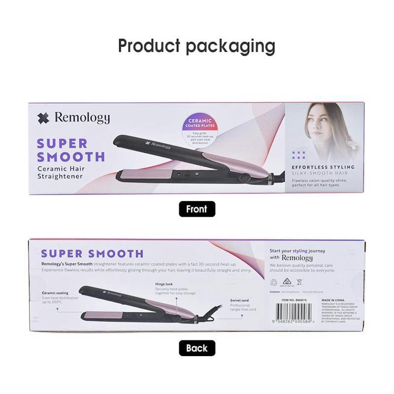 Remology Ceramic Hair Straightener Fast Heat Styling Iron 25mm Plates 1Unit